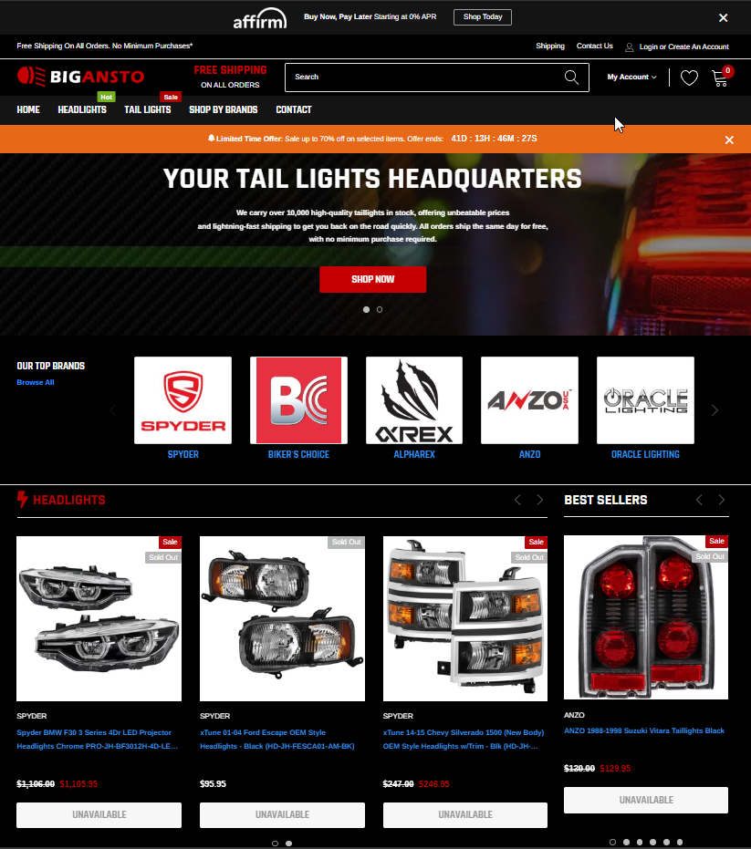 🚗 Case Study: Auto Parts: Headlights & Tail Lights